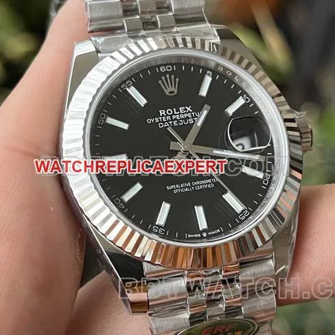 1:1replica watch ERF factory log Rolexblack dial3235 mechanical 41mmfront live photo