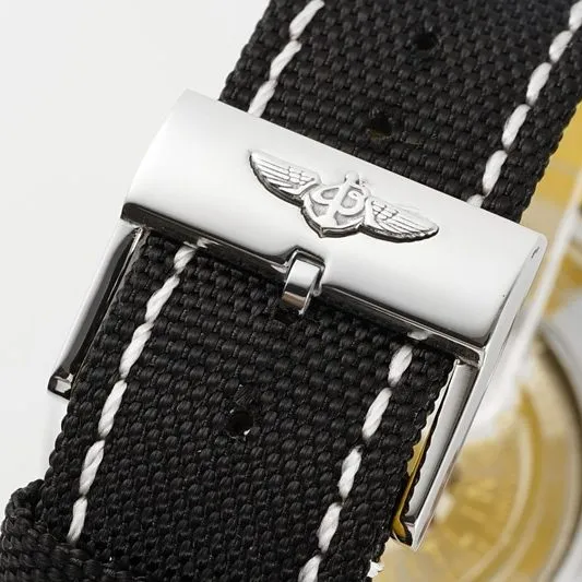 BLS factory Breitling Avengers top-tier watch B01chronograph2024 latest style black dial nylon bracelet back through movement details