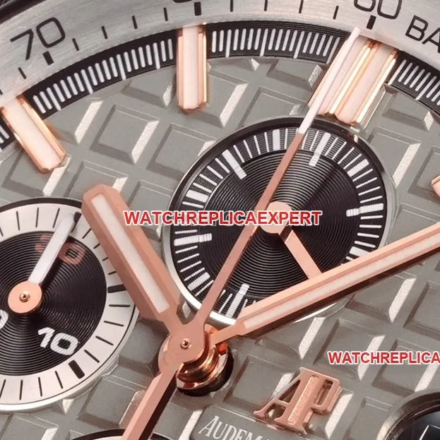 TW factory Audemars PiguetRoyal Oak offshore top-tier 1:1super dark gray plate rubber model 26416front live photo