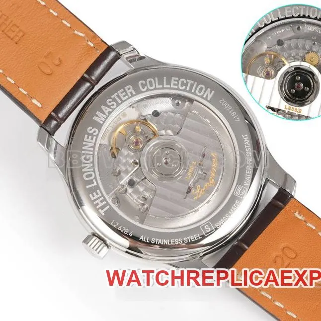 Longines collectible watch XC factory famous craftsman silver white dialL888 mechanical movementleather strap model front live photo