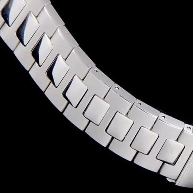top-tier watch Patek Philippe men's black dial white steel bracelet5726 series watch front view