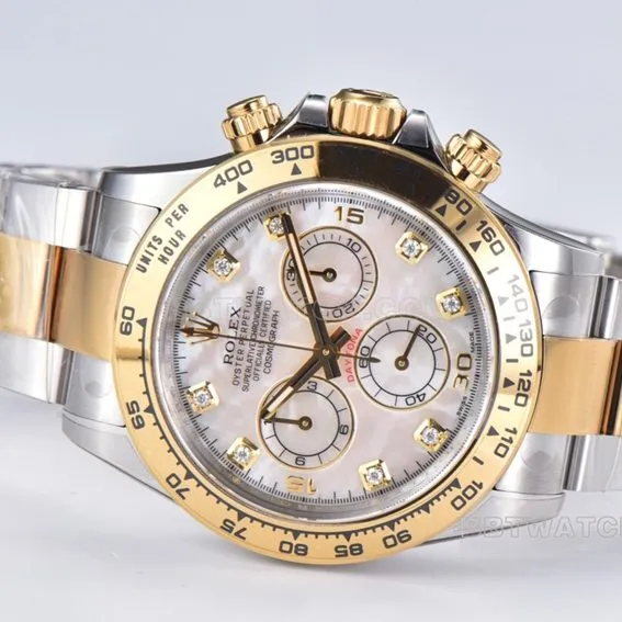 Factory C Rolex Daytonatop-tier mother-of-pearl gold steel bracelet model m116503-0007 front live photo
