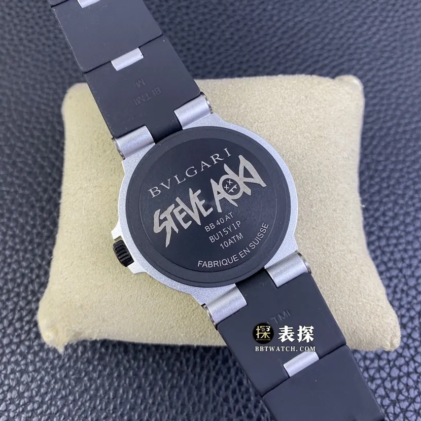 BVF factory Bvlgari103539top-tier 1:1super watch men's white dial rubber model picture and price front live photo