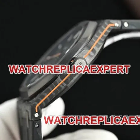 collectible watch Royal OakDiW factory Audemars Piguet carbon fiber orange needle 15500caseback live photo