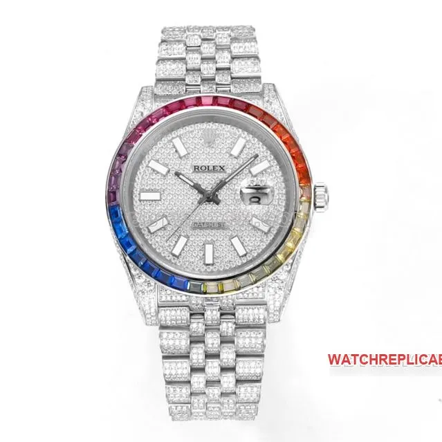 MS Factory Rolex Log Super Clone2024 New Full Diamond Disk Stick-Shaped Hour Markers front live photo