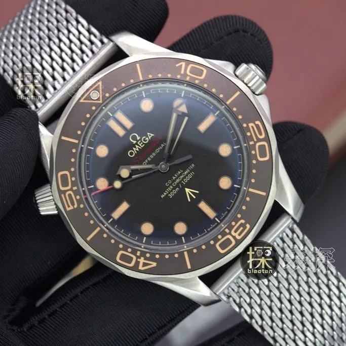 vs factory No Time to Die Omega1:1replica watch rice dumpling ring black diallumechronographsteel bracelet front view