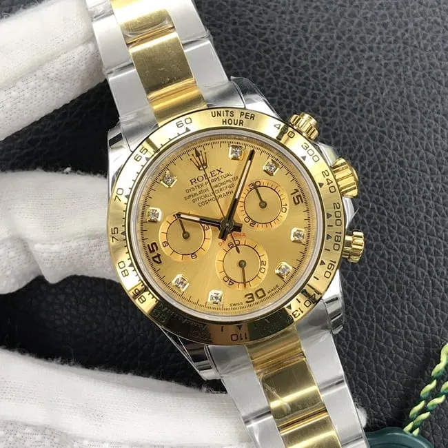 Rolexreplica watch universe chronographDaytona fully automatic movement men's gold plate gold belt watch clasp picture
