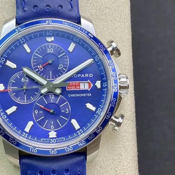 Chopard Top Watch MilleMiglia Series Blue Dial Sport Men's Mechanical Watch Detailed Pictures