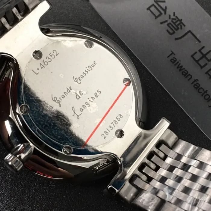 top-tier watch Longines couple watch black dialsteel bracelet Jialan series boutique watch front view