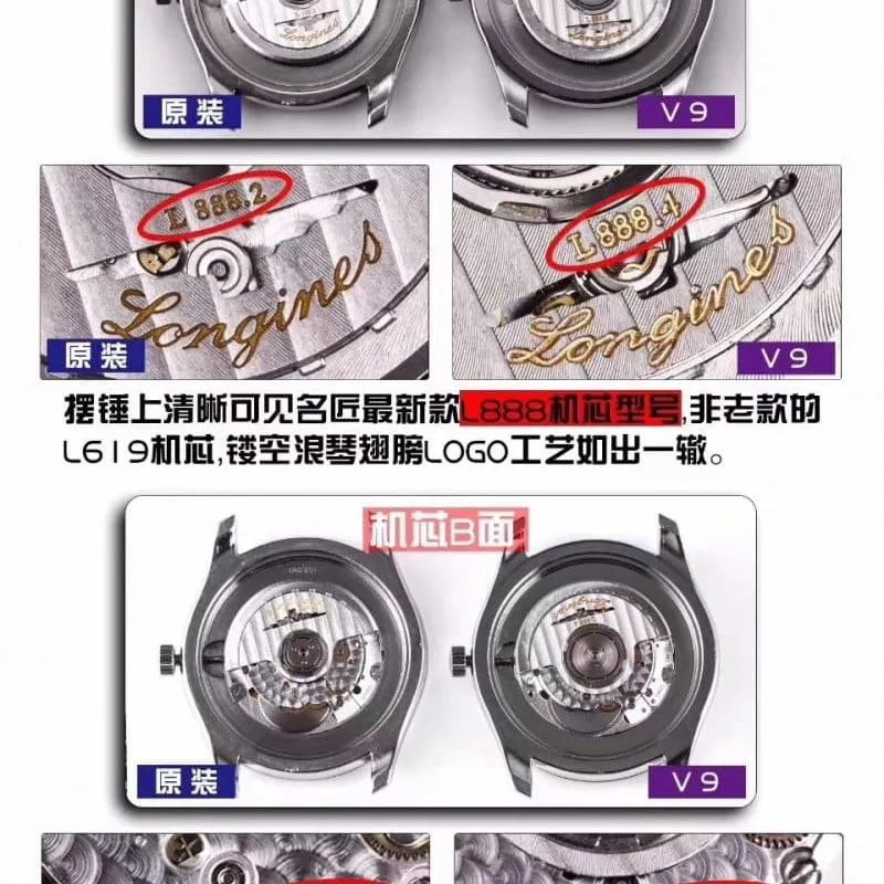 V9Longines famous craftsman series L2.793.4.71.6replica watch authenticity comparison packaging picture