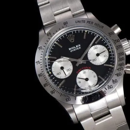 top-tier watch Rolex retro series black dial men's watch manual chronographmovement front view