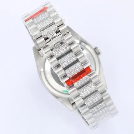 EWtop-tier watch Rolex men's white dialsteel bracelet 2021 new day displayDatejust mechanical watch front view