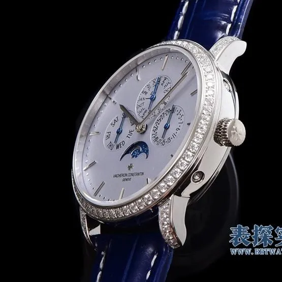 Dachang high-quality Vacheron Constantin heritage series white steel perpetual calendar men's mechanical watch clasp