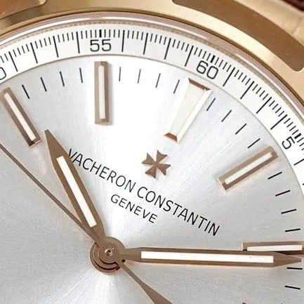 8F factory top-tier watch Vacheron Constantin men's white dial brown belt Across the World series mechanical watch clasp picture