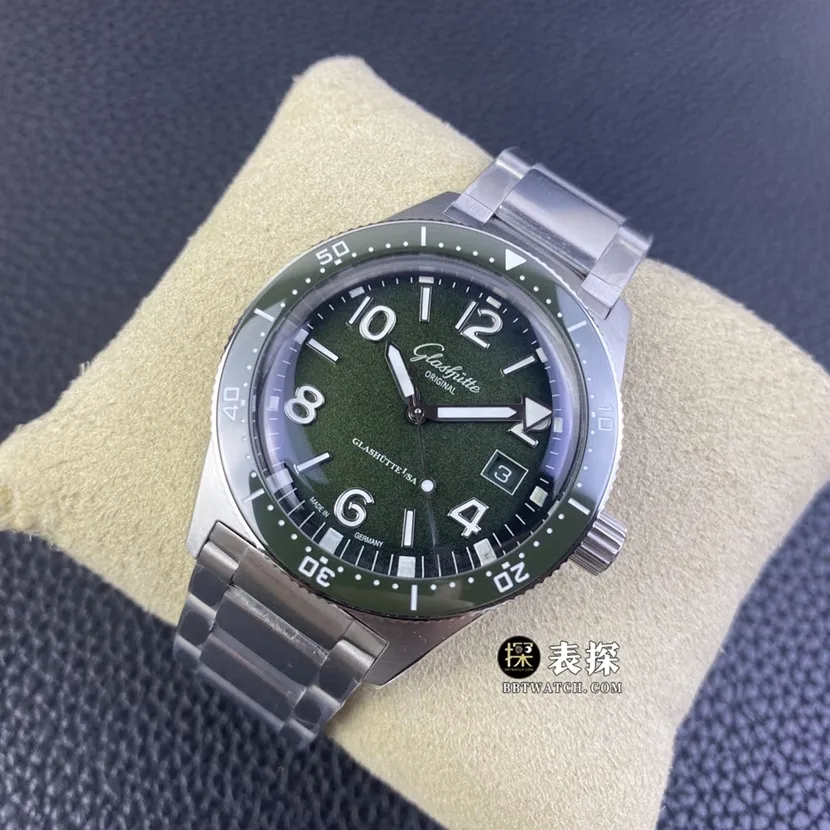 RXW factory Glashütte Original original development top-tier watch men's green dialsteel bracelet model pictures and prices braceletlive photos