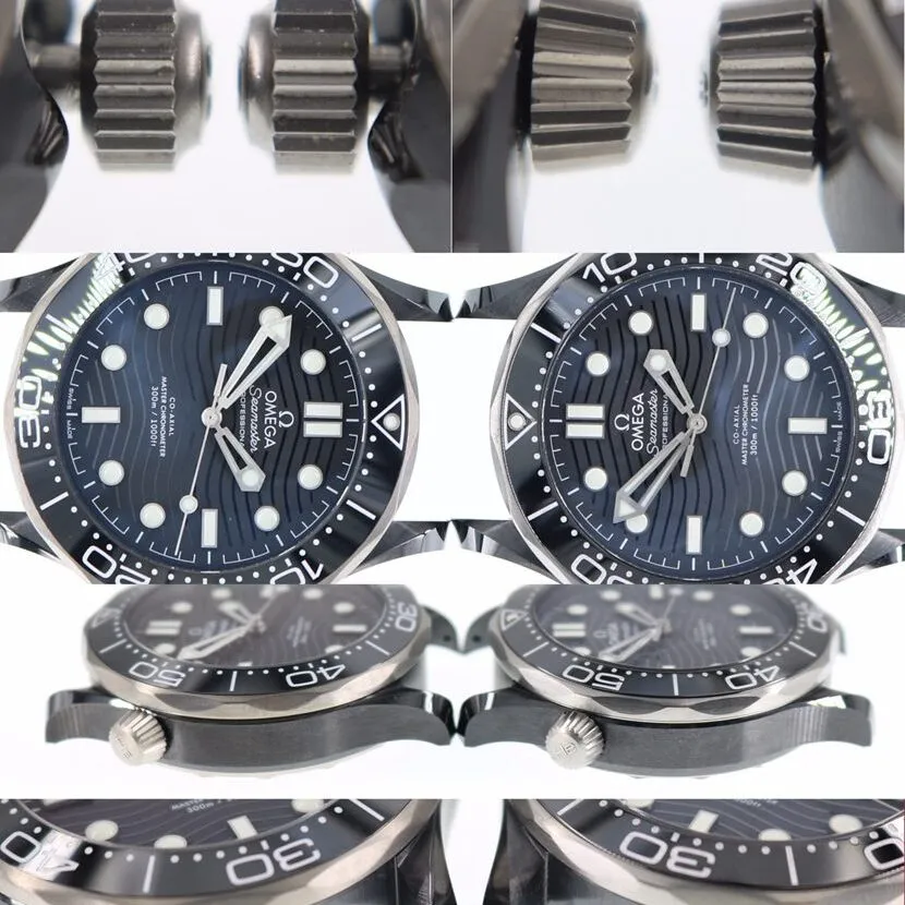 Omega Ceiling, VS Seamaster Watch, Front Comparison Chart