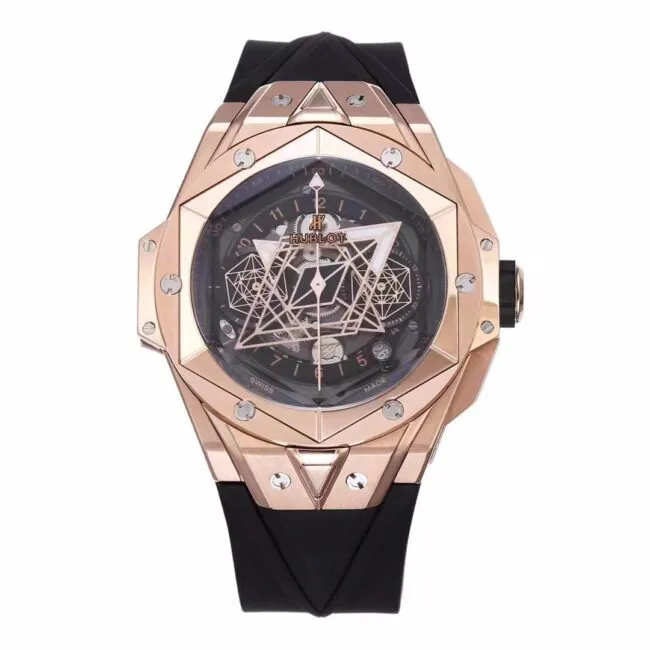 Big factory high-quality replicablack dialBBF extreme replicaHublot watch new tattoo second generation watch Hublot's most popular model side view