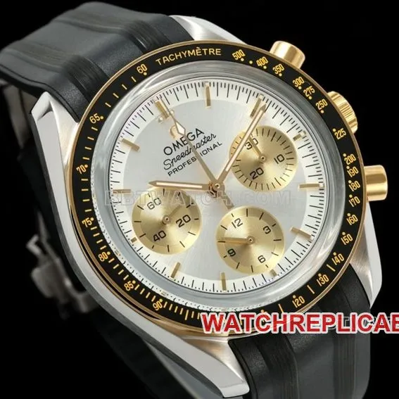 Omega Speedmaster top-tier 1:1super clonesilver dial rubber model 310.20.42.50.02.001braceletlive photos