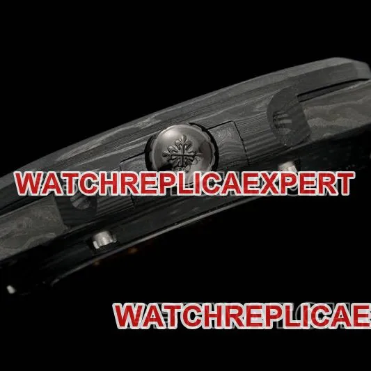 Patek Philippe collectible watch DIW factory Nautilusgreen dial carbon fiber mechanical steel bracelet model 5711front live photo