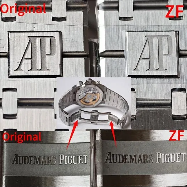 ZF FactoryAudemars PiguetRoyal Oaksilver dialchronographtop-tier watch 26240 comparison Genuine difference front live photo