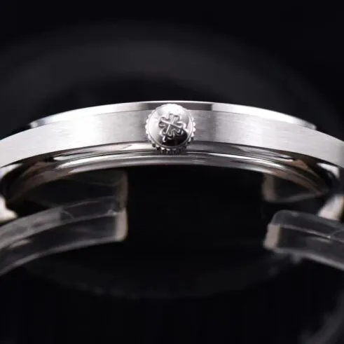 top-tiersuper clonePatek Philippe White Steel Classic Reappears New Classic Watch Series 5196G Formal Watch King Makes Shocking Debut Front View