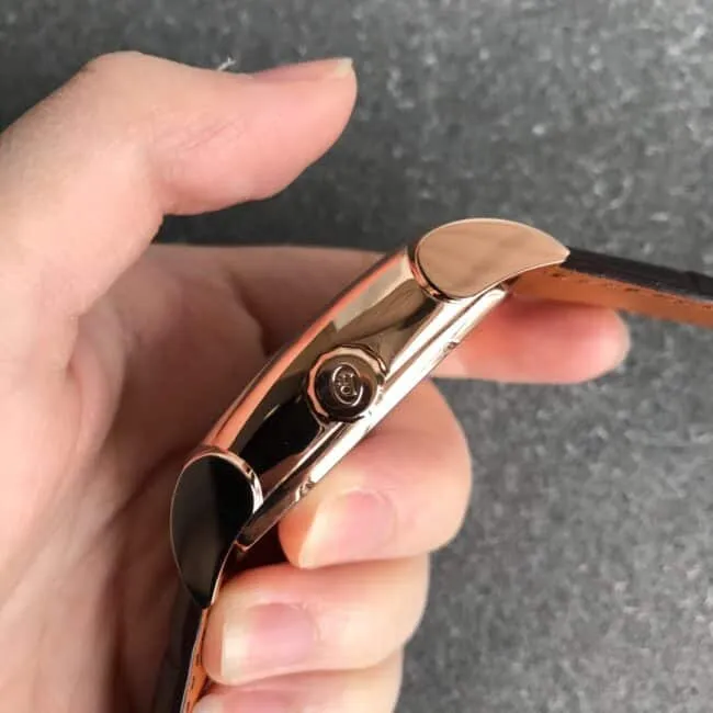 Parmigiani watch top-tiertourbillonmovement men's square watch rose gold side view
