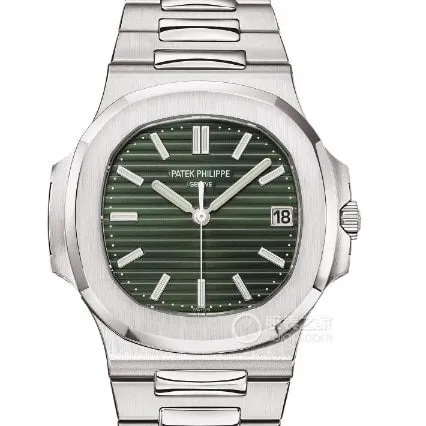 3K Factory Sports Elegant Patek Philippe collectible watches Luminous Green Disc Steel Strap Model 5711/1A-014