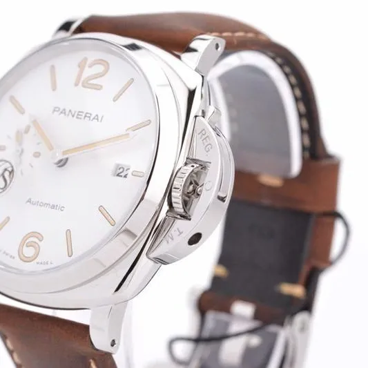 Paneraireplica Watch Lumino Dürr PAM1046 Classic Sandwich Beige Dial Watch Front View