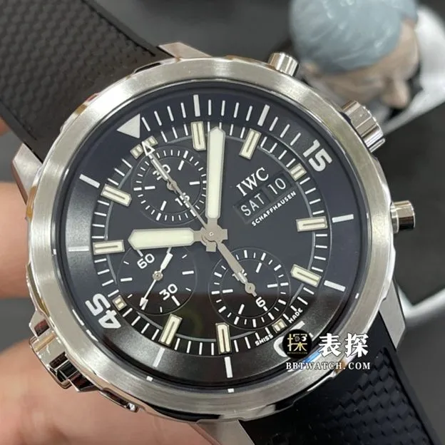 V6 factory IWC watch marine timepiece top-tier watch men's black dial rubber model pictures and prices clasplive photos