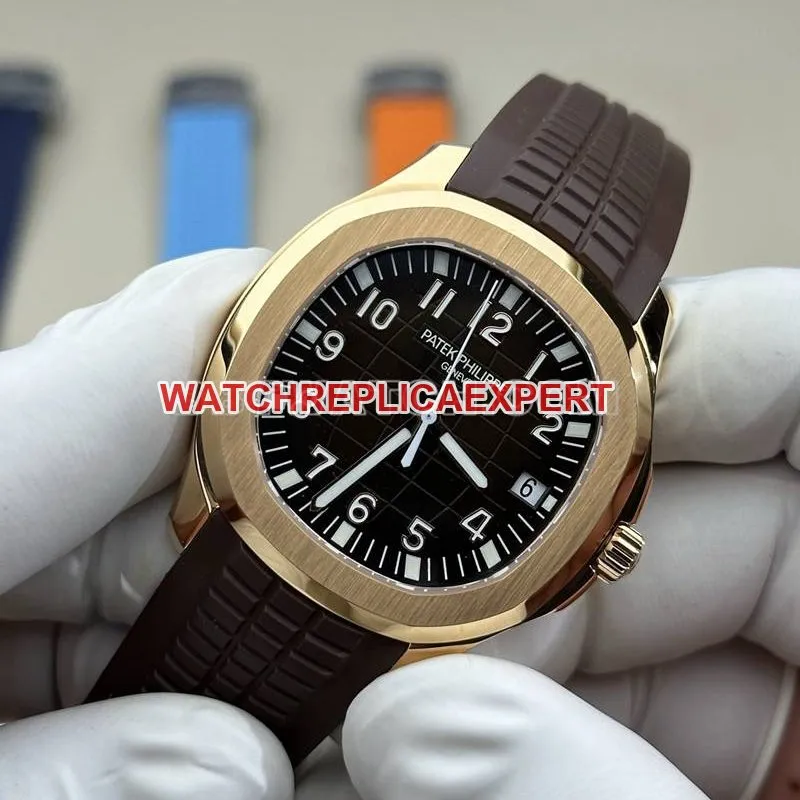 Patek Philippe collectible watch BBF factory grenade rose gold dark brown plate brown rubber model 5167Rfront live photo