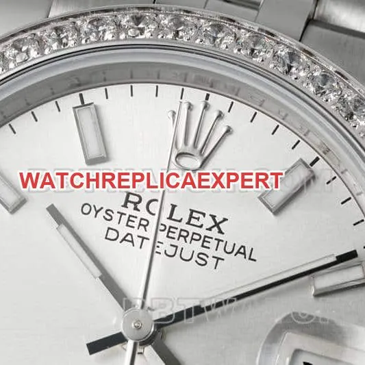 ARF FactoryRolex log top-tier 1:1super clonesilver dial stick time scale diamond bezel31mm five grid link278289braceletlive photos