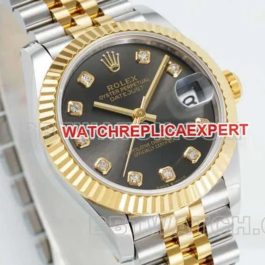 ARF FactoryRolex log super cloneblack dial31mm gold five-lattice chain link 278273front live photo