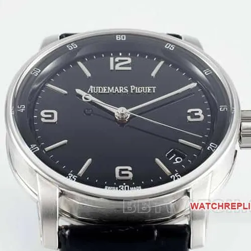 APSAudemars PiguetCODEtop-tier 1:1super cloneblack dialleather strap model 15210front live photo