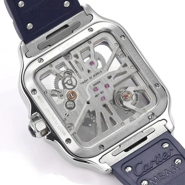 Cartier Santos WHSA0026 skeletonized