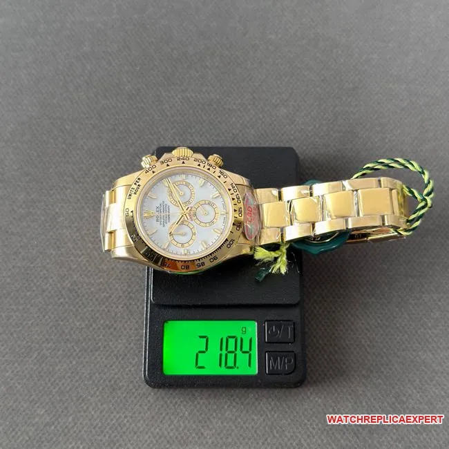 CBD factory top-tier watch DaytonaRolexwhite dial gold steel bracelet4131front live photo