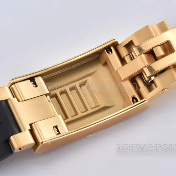 Factory C Rolex Yacht-Master top-tier 1:1high-quality replicablack dialyellow gold rubber model M226658-0001side live photo