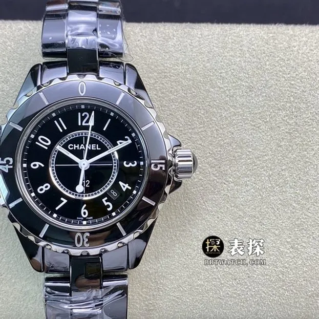 XF factory Chanel ladies J12super watch black dialsteel bracelet pictures and prices braceletlive photos