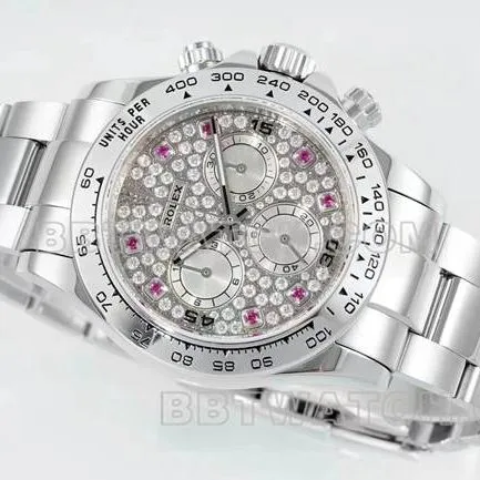 Top collectible watches Daytona RX Factory Rolex Diamond Plate Mechanical Strap Real Pictures