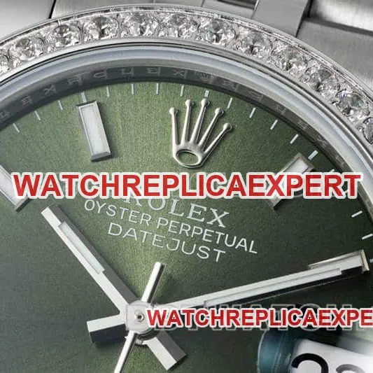 ARF FactoryRolex log super clonegreen dialdiamond bezel stick hour markers 31mm five grid link 278384front live photo