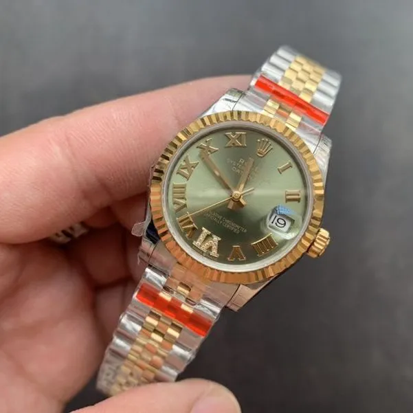 Rolex high-quality watch Datejust 31mm full automatic movement gold women's front view