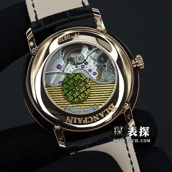 OM FactoryBlancpain classic 6654top-tier 1:1high-quality watch men's moon phase display white dialleather strap model pictures and prices wearing live photos