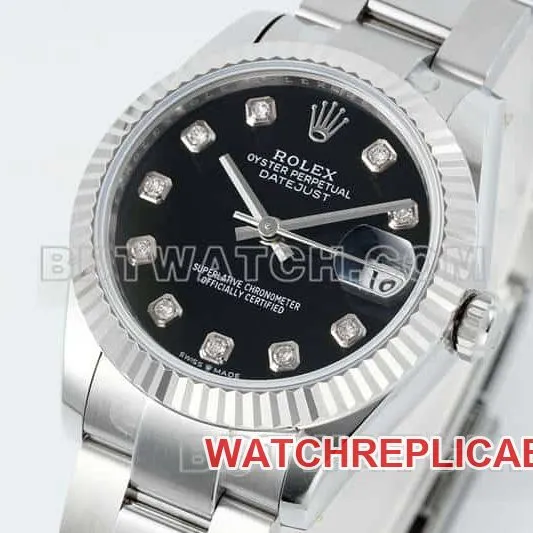 ARF FactoryRolex log top-tier 1:1high-quality replicablack dial31mm three grid link 278274front live photo