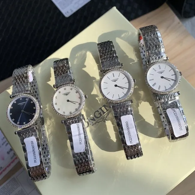 top-tier watch Longines women's white dialsteel bracelet Jialan series casual fashion women's quartz watch clasp picture