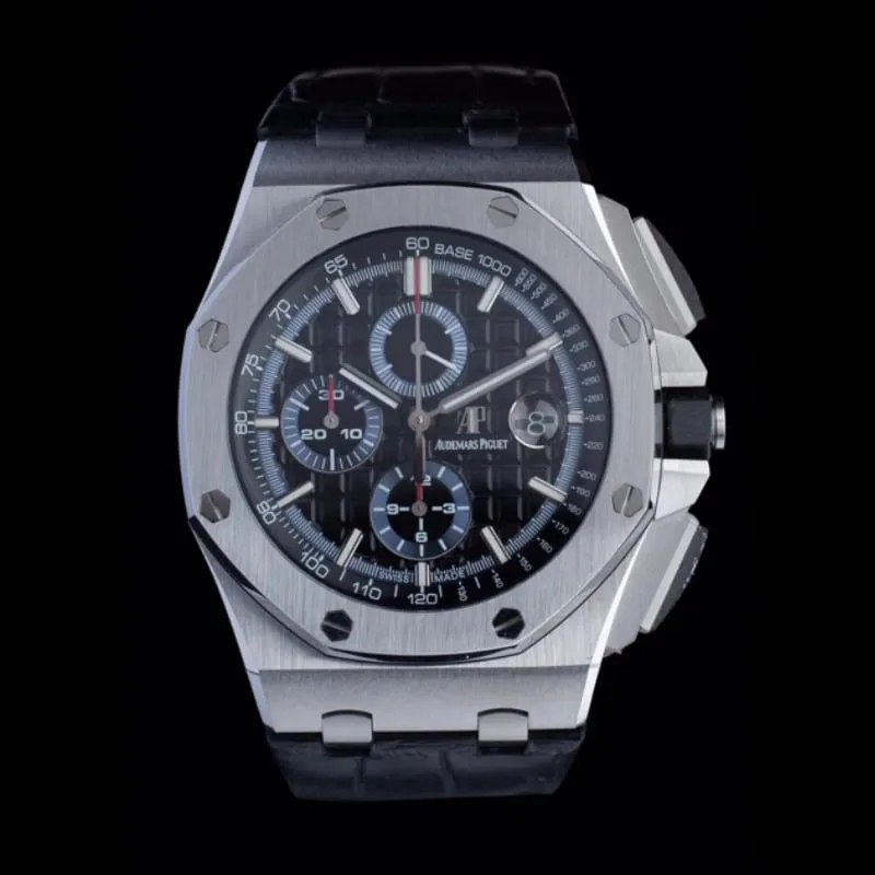 top-tier replicaAPF gray plate Audemars PiguetRoyal Oak offshore 26400 watch top-notch leather strap picture