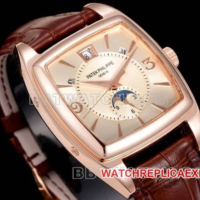 TW factory Patek Philippe complicated function timepiece 1:1top-tier silver white dialrose gold5135front live photo