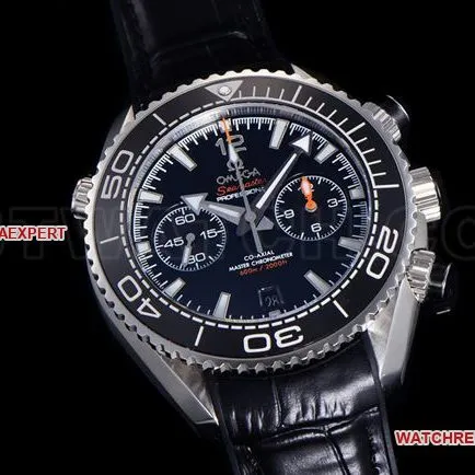 collectible watch N1 factory SeamasterOmega 600m black dial leather bracelet caseback live photo