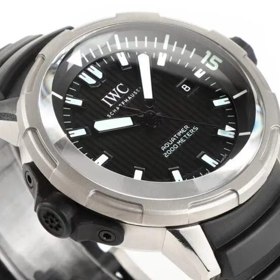 Top IWC Aquatimer 2000 automatic men's watch front view