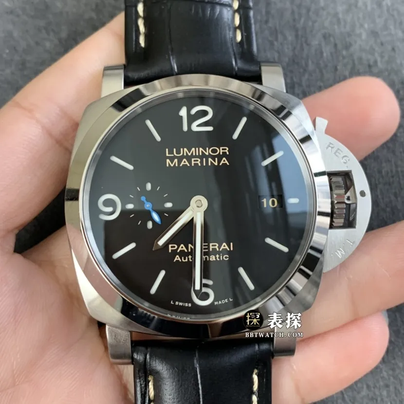 TTF factory Panerai Lumino PAM01312super watch men's black dialleather strap picture and price front live photo