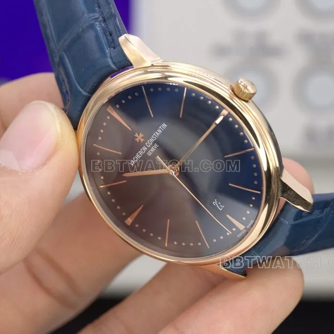 MKS Vacheron Constantin Heritage Top collectible watches open mold rose gold white disk