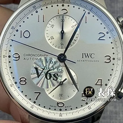 V6S factory IWC watch Portugal top-tier watch men's silver panda plate steel bracelet model pictures and prices side live photo
